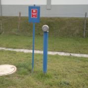 Sací potrubí a označení požární nádrže