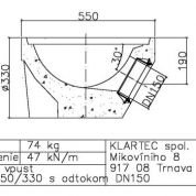 UV DNO s odtokom DN 150